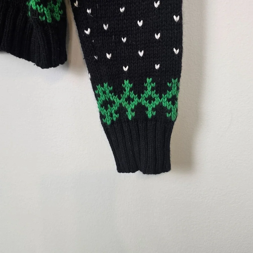 Polo Ralph Lauren Mens Fair Isle‎ Snowflake Cowl Neck Sweater M Angora Cashmere